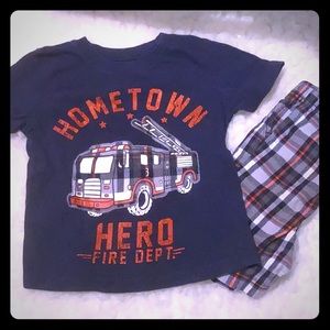 Fire truck short set